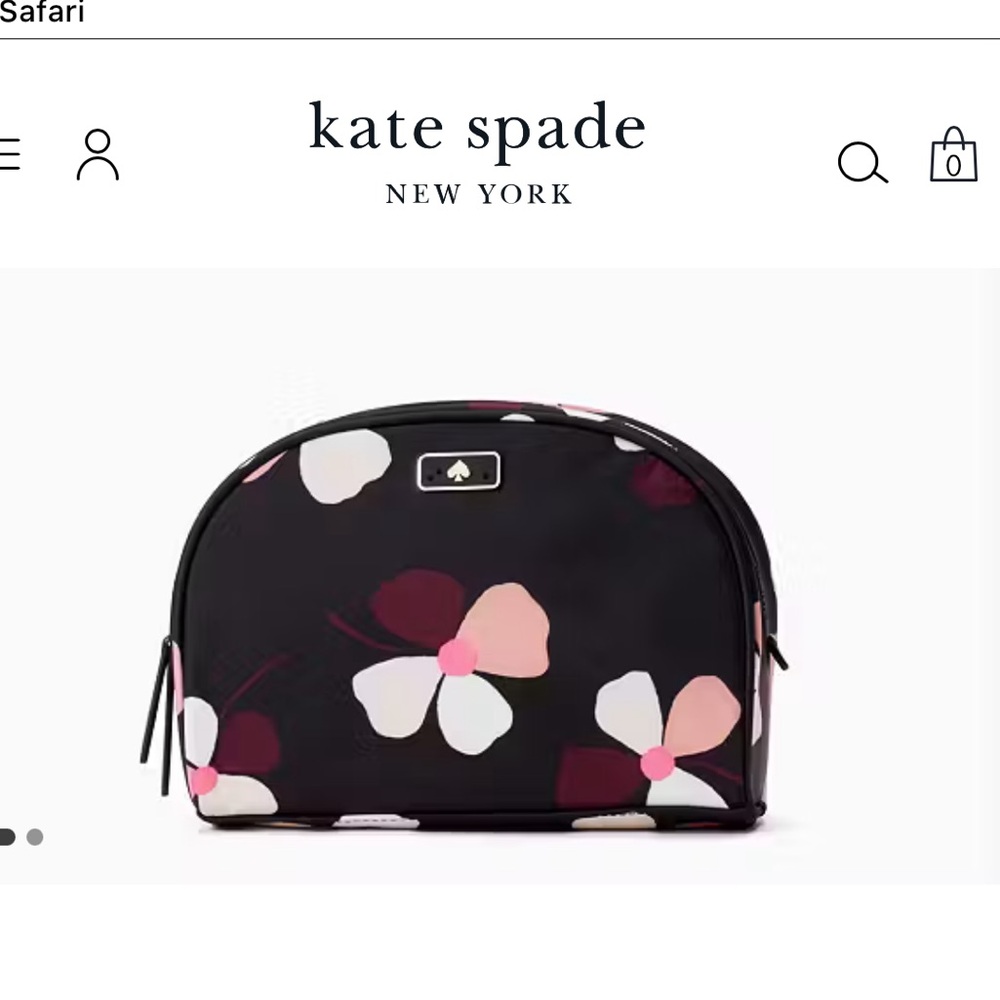Kate Spade Black Floral Women's toiletry Bag